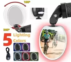 Veidrodis ProX Vision MR-54 į vairo galą ovalus reguliuojamas su LED apšvietimu USB