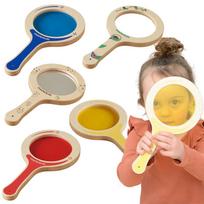 MASTERKIDZ 5 medinių mentelių rinkinys su spalvotais lęšiais