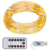LED lempučių girlianda šiltos baltos spalvos 15m