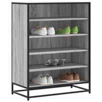 Spintelė batams pilka ąžuolo 75x38x975cm mediena ir metalas