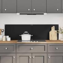 Virtuvės sienelės 2vnt juodos 70x40cm grūdintas stiklas