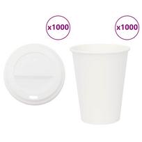 popieriniai kavos puodeliai su dangteliais 1000 vnt 12oz 300ml