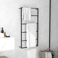 Rankšluosčių kabykla juodos spalvos 60x10x116cm plienas