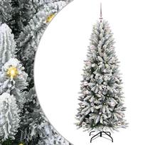 Dirbtinė Kalėdų eglutė su 150 LED s stovu Balta 150 cm