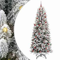 Dirbtinė Kalėdų eglutė su 300 LED s stovu Balta 210 cm