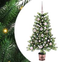 Kalėdų eglutė su 150 LED s stovu Žalia 90 cm PE