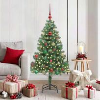 Kalėdų eglutė su 150 LED s stovu Žalia 150 cm PVC