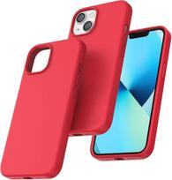 "Tocol 5-in-1 iPhone 13" dėklas 6,1 colio skystas silikonas su apsaugine plėvele, raudonas