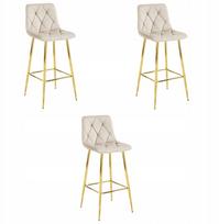 Baro kėdė NADO - aksomas beige / kojos GOLD x 3 | model_3953_3-NADO-MODY85 | 5903332086962