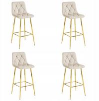 Baro kėdė NADO - aksomas beige / kojos GOLD x 4 | model_3953_4-NADO-MODY85 | 5903332086979