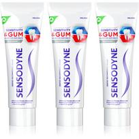 Sensodyne Sensitivity & Gum Whitening balinamoji dantų pasta dantų ir dantenų apsaugai 3x75 ml