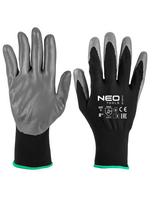 Darbinės pirštinės NEO TOOLS, aplietos nitrilu, 8 dydis