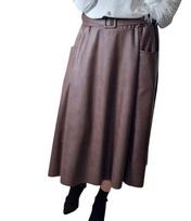 Odinis sijonas moterims, rudas, L/XL
