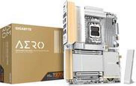 Gigabyte X870E AERO X3D WOOD Mainboard - Unterstützt AMD Ryzen 9000 CPUs, digitales 16+2+2-Phasen-VRM, bis zu 9000Hz DDR5 (O.C.), 2xPCIe 5.0 + 2xPCIe 4.0, Wi-Fi 7, 5GbE LAN, USB 4, AMD, Sockel AM5, AMD Ryzen 7000 Series, AMD Ryzen 8000 Series, AMD Ryzen