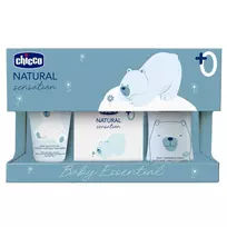 CHICCO_SET Natural Sensation kūno ir plaukų losjonas 200ml + kūno losjonas 150ml + parfumuotas vanduo 100ml