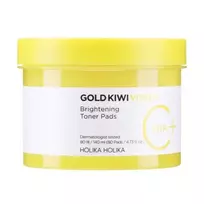 HOLIKA HOLIKA_Gold Kiwi Vita C Plus Brightening Toner Pad šviesinantis, tonizuojantis veido tamponas su vitaminu C, 80 vnt.
