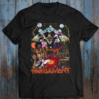 George Clinton Funkadelic Parliament Marškinėliai Juodi Unisex S-5XL 1P0381 Unisex Marškinėliai XXL