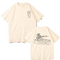 Forward Observation Group The Fighting Tribe Pulled From The Grave Graphic Printed Tshirt Mens Retro Skeleton Cotton Tshirt M