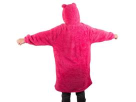 Šiltas oversize pledas megztinis XL storas 2in1 su fur kepure