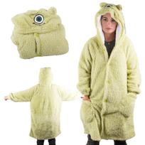 Šilta oversize antklodė-suknelė XL storas 2in1 su gobtuvu