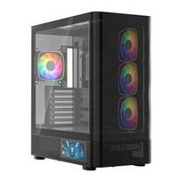 Korpusas MODECOM Volcano Volcano AQ400 ARGB Midi Black