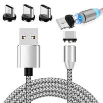 Magnetinis įkrovimo kabelis 3w1 Micro Type-C USB Lightning 1m