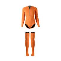 WATERTIME Neoprene Two-Piece Diving & Snorkeling Wetsuit Top L oranžinė