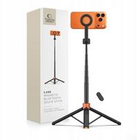 Asmenukių lazda ("Selfie sticks") TECH-PROTECT L10S MAGSAFE BLUETOOTH SELFIE STICK TRIPOD BLACK/ORANGE