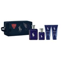 Ralph Lauren Polo Blue vyrų kvapo dovanų rinkinys EDT 125 ml + 40 ml + dušo gelis ir šampūnas + balzamas po skutimosi