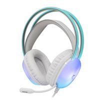 Baltoji ryklys GH-2444 Peacock-2 balta žaidimų ausinė su RGB apšvietimu