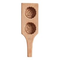 Moon Cake Mould Cookies Mold Mooncake Decoration Mould Wood Carving Flowers Mold geltona