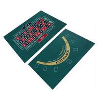 Dvipusė pokerio staltiesė Blackjack ir Texas Holdem Galima Stalo danga Craps ir ruletės stalo veltinio žalia medžiaginė danga žalia
