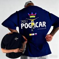 2025 m. vyriški Tadej Pogacar važiavimo Pogi komandos medvilniniai marškinėliai trumpomis rankovėmis, kvėpuojantys marškinėliai vasaros Tour De France S