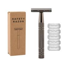 Rose Gold Silver Portable Hair Removal Tool Male Handle Womens Classic Men Shaving Manual Shaver Safety Razor Double Edge Razor juoda