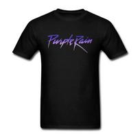 LSLEEVE Vyriški Amerikietiško Roko Dainininko Purple Rain Marškinėliai Juodi XXL S juoda