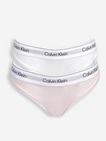 CALVIN KLEIN UNDERWEAR Moteriškos kelnaitės su juostele, THONG 2PK, 2vnt.