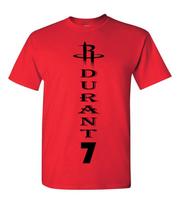 Houston Rockets Kevinas Durantas 7 Vertikalūs marškinėliai Visos dizaino spalvos ir dydžiai S-5XL Unisex marškinėliai L