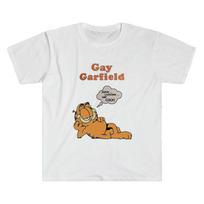 Gėjiškas Garfieldas T-shirt, Vintage Juokingas Garfieldas Unisex T-shirt Unisex T-shirt M