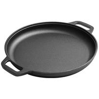 Cast Iron Non-Stick Pancake Pizza Pan Round Griddle For Crepes And Pizza with Dual Handles Kitchen Cooking Pot Cookware Fry Pan