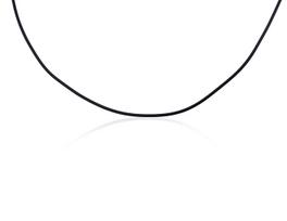 Kaučiuko kaklo papuošalas su 925 sidabro užsegimu, rodžio danga, 50 cm, 1.5 mm