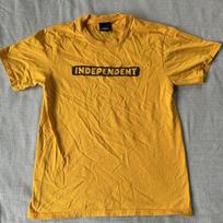 Independent Trucks Skate Shirt Kids Medium Skateboard Yellow Unisex T-Shirt L