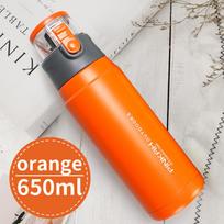 650ml termopuodelis nerūdijančio plieno vakuuminės kolbos sportinis izoliacinis puodelis lauko vandens butelių termosas kavos puodelis 650ml žalia