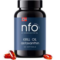 NFO Krill Oil Astaxanthin - krilių aliejus su astaksantinu (60 minkštų kapsulių)