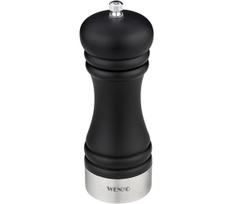WENKO 55082100-Druskos malūnėlis Juoda lauko virtuvė 5x17,5 cm sidabrinė/juoda/balta