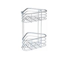 WENKO 25569100-Kampinė lentyna TRESTINA 25x35 cm nerūdijančio plieno/sidabrinė