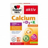 Doppelhertz Kalcis + Vitaminas D3 + K 30 tablečių
