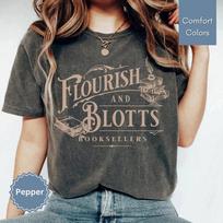 Flourish And Blotts Marškinėlis Burtininkas Burtininkų Mokyklos Marškinėlis Potterhead Dovana Burtininko Unisex Marškinėlis M