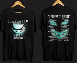 Disturbed Grupės Koncertinis Marškinėlis 25 Metai Nuo The Sickness Medvilninis Suaugusiųjų T-Shirt WA244 Unisex T-Shirt XXXXL