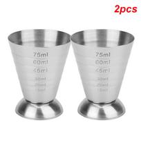 2.5oz/75ML Puodelis Baro Kokteilių Plaktuvas Džigeris Nerūdijančio Plieno Kokteilių Įrankiai Matavimo Puodelis Baro Mišrių Gėrimų Buitinės Prekės