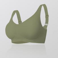 European and American Women's Underwear Seamless No-rims Removable Bra Pads S raudona